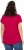 Ulla Popken Metallic Animal Cap Sleeve Graphic Tee Dark Raspberry - Bedrukte T-shirts voor dames - 