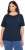 Ulla Popken TRUE Lettering Short Sleeve Tee Navy Blue - Bedrukte T-shirts voor dames - 