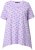 Ulla Popken Palm Tree Print Pointed Hem Tee Lavender - Bedrukte T-shirts voor dames - 