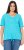 Ulla Popken Ride The Wave Short Sleeve V-Neck Graphic Tee Deep Aqua - Bedrukte T-shirts voor dames - 