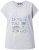 Ulla Popken Long Beach Lettering Cap Sleeve Tee Light Grey Melange - Bedrukte T-shirts voor dames - 