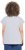 Ulla Popken Long Beach Lettering Cap Sleeve Tee Light Grey Melange - Bedrukte T-shirts voor dames - 