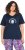 Ulla Popken Shell Picker Club Short Sleeve Graphic Tee Navy - Bedrukte T-shirts voor dames - 
