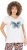 Ulla Popken Free Spirit Butterfly Cap Sleeve Graphic Tee Off-White - Bedrukte T-shirts voor dames - 