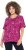 Ulla Popken Abstract Animal Print Short Sleeve Tee Magnolia Red - Bedrukte T-shirts voor dames - 