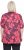 Ulla Popken Quick Drying Flower Print Short Sleeve Tee Dark Cherry - Bedrukte T-shirts voor dames - 