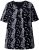 Ulla Popken Letter Print Short Sleeve Tee Black - Bedrukte T-shirts voor dames - 