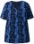 Ulla Popken Letter Print Short Sleeve Tee Navy - Bedrukte T-shirts voor dames - 