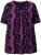 Ulla Popken Letter Print Short Sleeve Tee Magnolia Red - Bedrukte T-shirts voor dames - 
