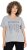 Ulla Popken WONDER Short Sleeve Graphic Tee Light Grey Melange - Bedrukte T-shirts voor dames - 