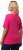 Ulla Popken Double Layer Rounded V-Neck Slim Fit Tee Fuchsia Pink - T-shirts - 