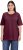 Ulla Popken Basic Round Neck Short Sleeve Relaxed Fit T-Shirt Dark Red - T-shirts - 