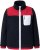 Ulla Popken Color Block Teddy Fleece Jacket Navy - Sweaters & hoodies - 