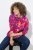 Ulla Popken Ribbon Print Turtleneck Sweatshirt Cherry Red - Sweaters & hoodies - Warme Sweaters, Hoodies & Truien