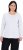 Ulla Popken Basic Round Neck Long Sleeve Slim Fit Cotton Tee Snow White - Rokken - 