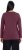 Ulla Popken Basic Round Neck Long Sleeve Slim Fit Cotton Tee Dark Berry - T-shirts - 