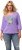 Ulla Popken Horticultural Graphic Floral Tee Pale Lilac - Bedrukte T-shirts voor dames - 