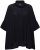 Ulla Popken Sparkling Draped Collared Tee Navy Blue - Bedrukte T-shirts voor dames - 