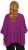 Ulla Popken Sparkling Draped Collared Tee Mulberry - Bedrukte T-shirts voor dames - 