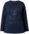 Ulla Popken Holiday Long Sleeve Graphic Tee Navy Blue - Bedrukte T-shirts voor dames - 