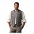JP1880 Vest Traditional With Embroidery Silver - Jassen - Grote Maten Herenjassen