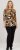 Scandinavian Caramel Flowers Blouse Orange and Brown - Bedrukte T-shirts voor dames -