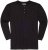 Adamo Sven Regular fit Serafino Long sleeve T-shirt Black - T-shirts - Grote Maten T-shirts Heren