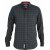 D555 Taylor Long Sleeve Shirt Charcoal - Hemden - Overhemden Grote Maten Heren