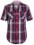 D555 Terell Shirt Navy/Red - Hemden - Overhemden Grote Maten Heren