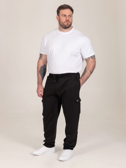 D555 Dexter 1 Cargo Jogger With Bear Embroidery TALL Zwart - TALL joggingbroeken - Joggingbroeken met TALL-pasvorm