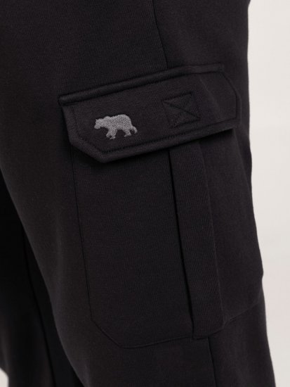 D555 Dexter 1 Cargo Jogger With Bear Embroidery Zwart - Joggingbroeken & shorts - Joggingbroeken & Shorts Heren Grote Maten
