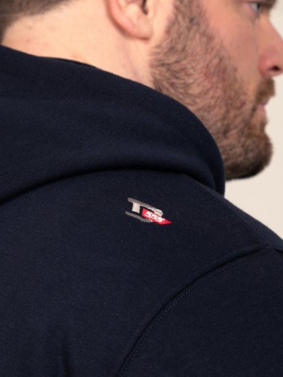 D555 Hector Adventurer Printed Zip Through Hoody Navyblauw - Sweaters & hoodies - Sweaters & Hoodies Grote Maten Heren