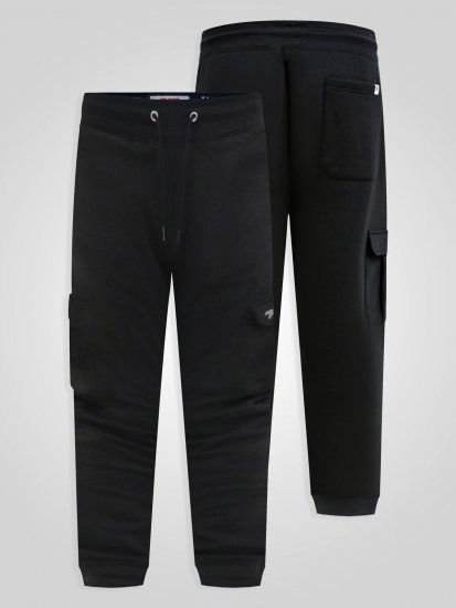 D555 Dexter 1 Cargo Jogger With Bear Embroidery Zwart - Joggingbroeken & shorts - Joggingbroeken & Shorts Heren Grote Maten