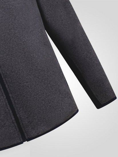 D555 Conrad Detachable Hood Bonded Fleece Zip Through Hoody TALL Navyblauw - TALL sweatshirts - TALL sweatshirts voor lange mannen