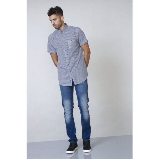 D555 Hank Gingham Short Sleeve Shirt - Hemden - Overhemden Grote Maten Heren
