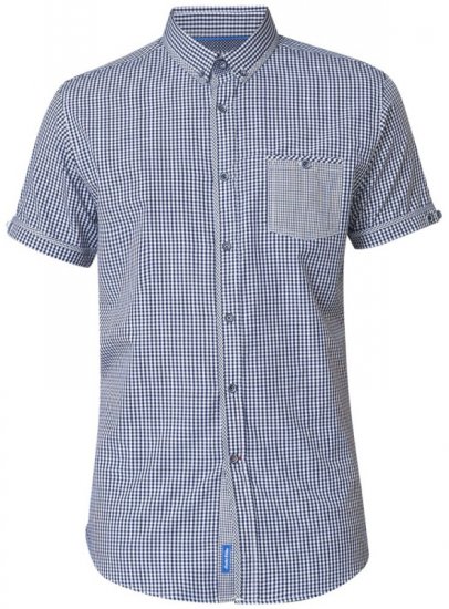 D555 Hank Gingham Short Sleeve Shirt - Hemden - Overhemden Grote Maten Heren