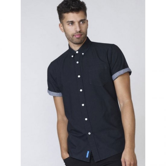 D555 Kevin Oxford Shirt Black - Hemden - Overhemden Grote Maten Heren