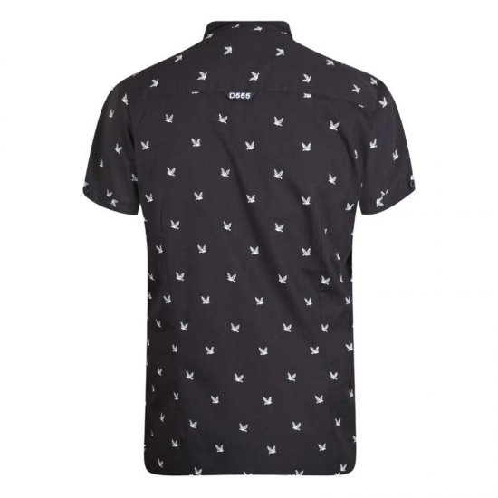 D555 Marley Shirt Black - Hemden - Overhemden Grote Maten Heren