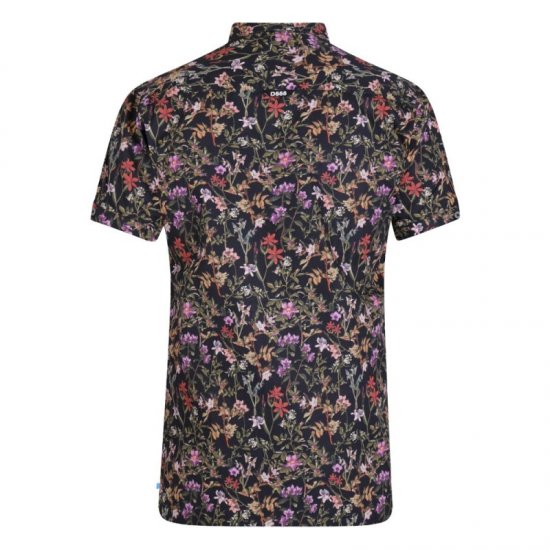 D555 Emmet Floral Shirt Black - Hemden - Overhemden Grote Maten Heren