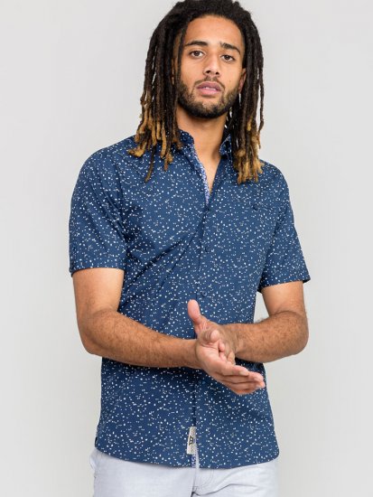 D555 FINDON Print Shirt - Hemden - Overhemden Grote Maten Heren