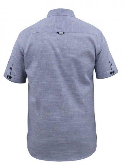 D555 Hadley S/S Micro Dog Tooth Check Shirt - Hemden - Overhemden Grote Maten Heren