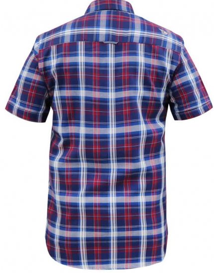 D555 Portland Check Button Down Collar S/S Shirt - Hemden - Overhemden Grote Maten Heren
