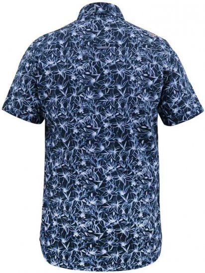 D555 Padbury Floral Ao Printed S/S Shirt Navy - Hemden - Overhemden Grote Maten Heren