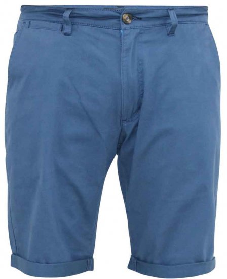 D555 Nelson Stretch Chino Shorts Blue - Shorts - Grote Maten Korte Broeken Heren