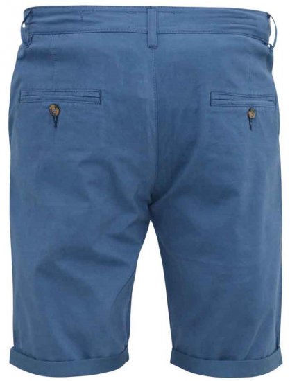 D555 Nelson Stretch Chino Shorts Blue - Shorts - Grote Maten Korte Broeken Heren