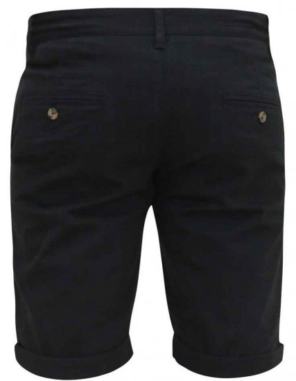D555 Nelson Stretch Chino Shorts Black - Shorts - Grote Maten Korte Broeken Heren