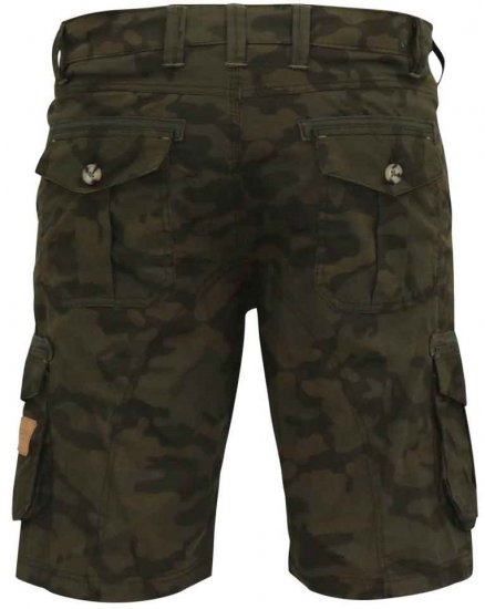 D555 Woobridge Camo Cotton Cargo Shorts - Shorts - Grote Maten Korte Broeken Heren