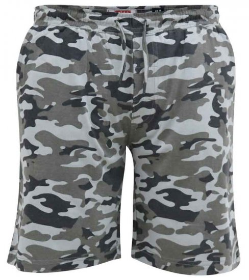 D555 Carlton Elasticated Waist Jersey Camo Shorts - Joggingbroeken & shorts - Joggingbroeken & Shorts Heren Grote Maten