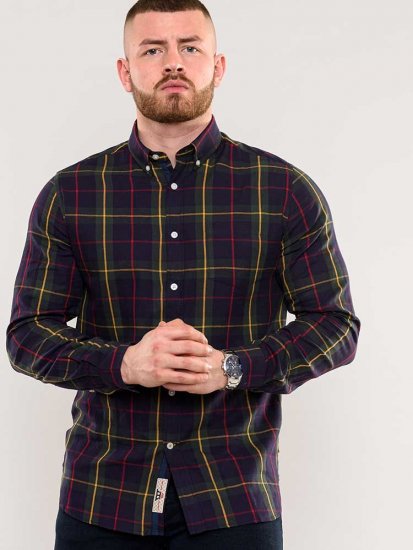 D555 Gladstone Check Button Down Collar Shirt - Hemden - Overhemden Grote Maten Heren