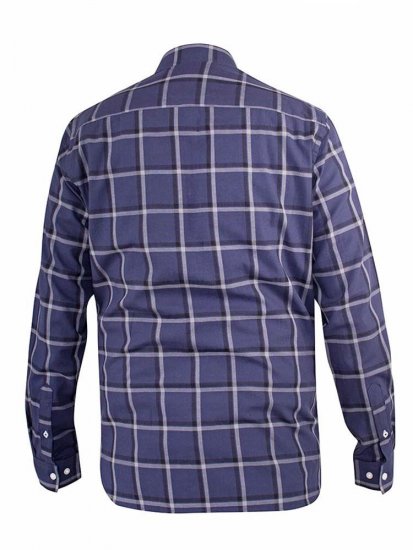 D555 Townsville Check Button Down Collar Shirt Navy - Hemden - Overhemden Grote Maten Heren